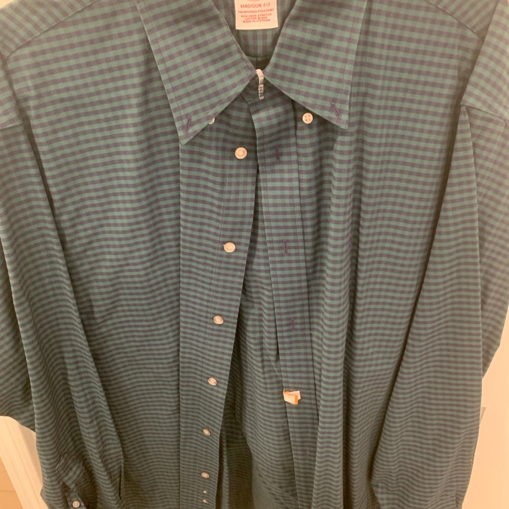 Brooks Brothers Green and Blue Plaid Men's Shirt